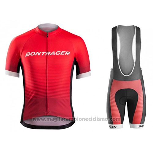 2016 Abbigliamento Ciclismo Trek Bontrager Rosso e Nero Manica Corta e Salopette